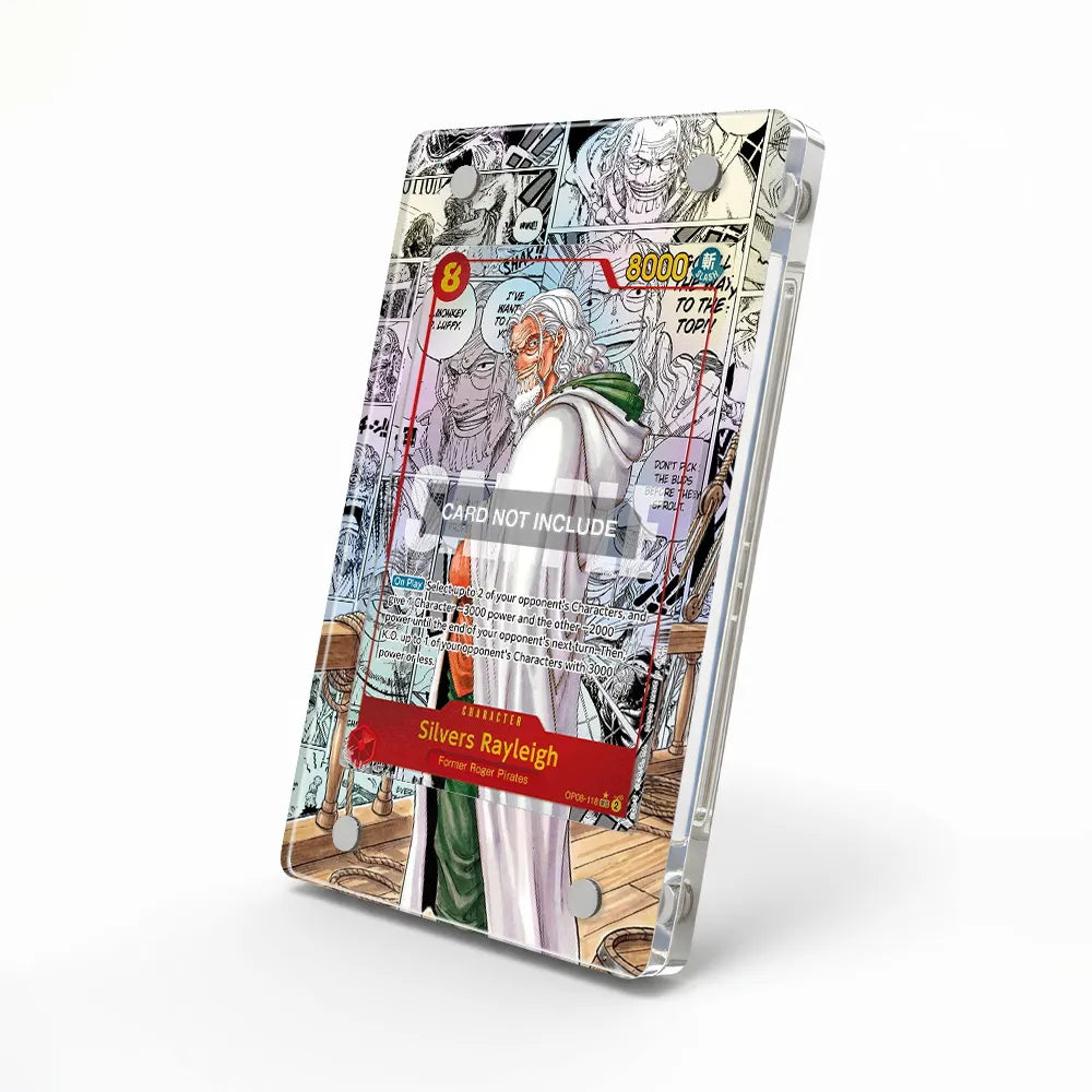Silvers Rayleigh OP08-118 SEC Manga Two Legends Extended Art Display Cases - Magnetic Case - Side View