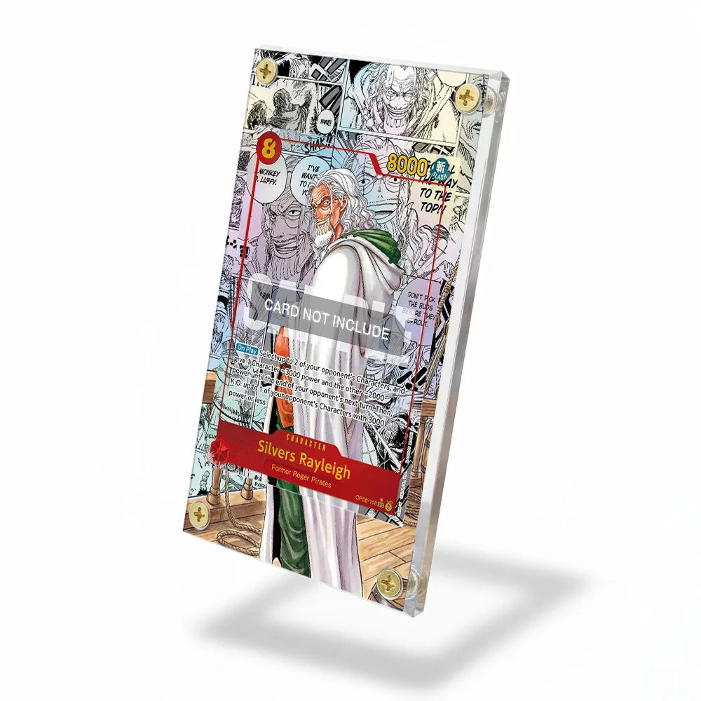 Silvers Rayleigh OP08-118 SEC Manga Two Legends Extended Art Display Cases - Screws Case - Side View
