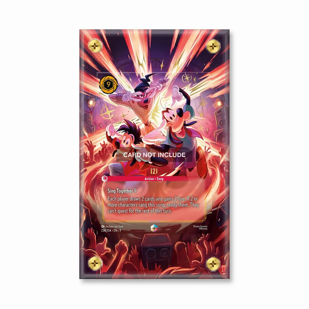 Sing Together 9 121 Enchanted Pokemon Cards Custom Art Display Cases - Screws Case - Front View