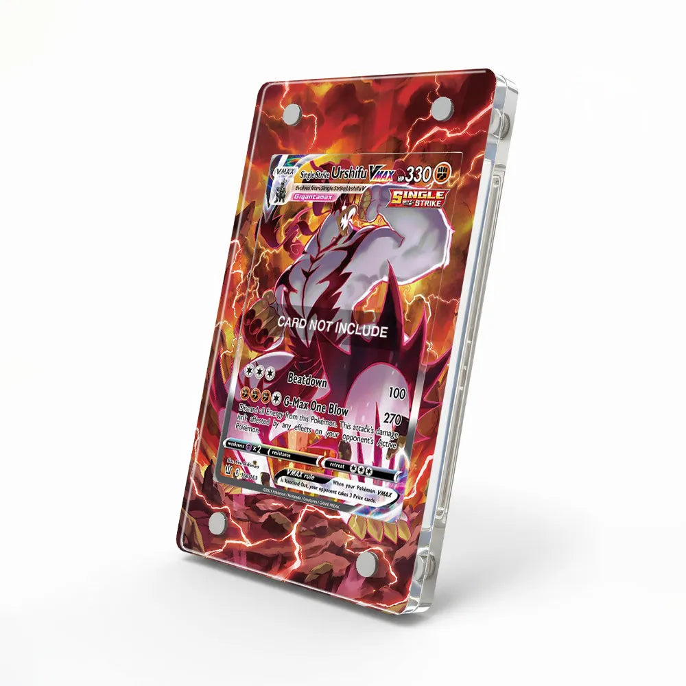 Single Strike Urshifu VMAX 168-163 SIR SAR Battle Styles Alternate Art Extended Art Display Cases - Magnetic Case - Side View