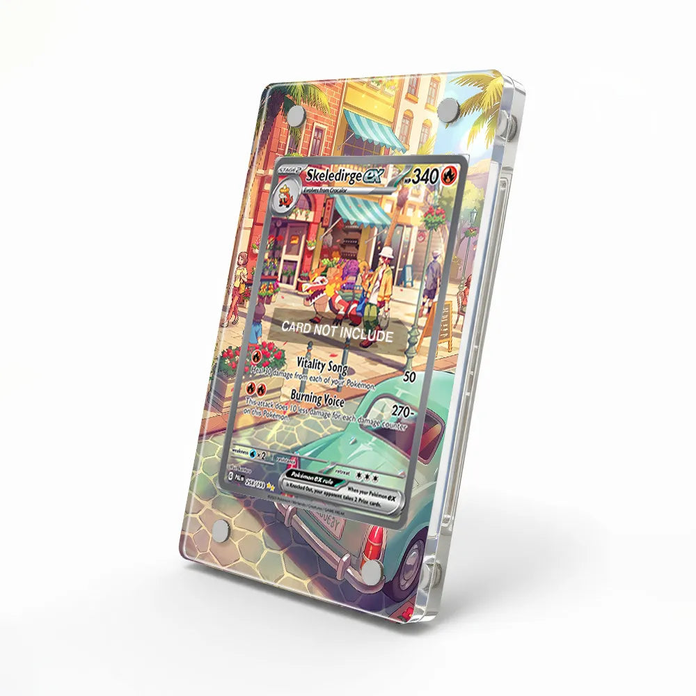 Skeledirge ex 258-193 SIR SAR Paldea Evolved Extended Art Display Cases - Magnetic Case - Side View