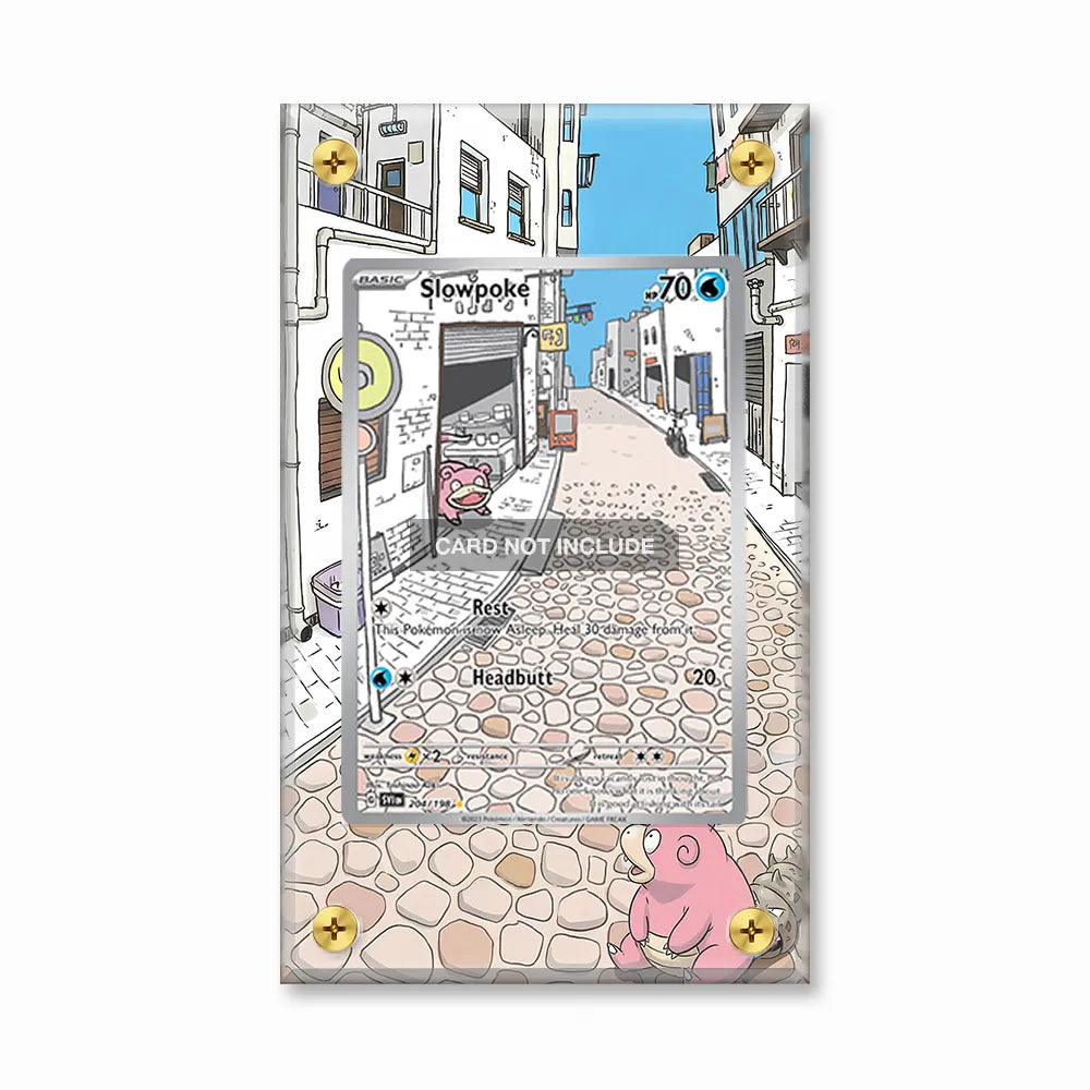 Slowpoke 204-198 IR AR Scarlet & Violet Base Set Extended Art Display Cases - Screws Case - Front View