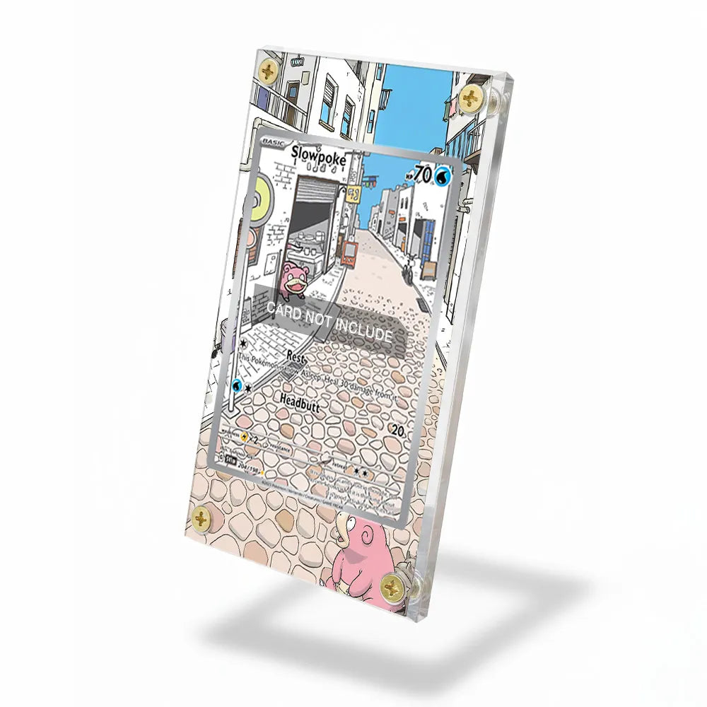 Slowpoke 204-198 IR AR Scarlet & Violet Base Set Extended Art Display Cases - Screws Case - Side View