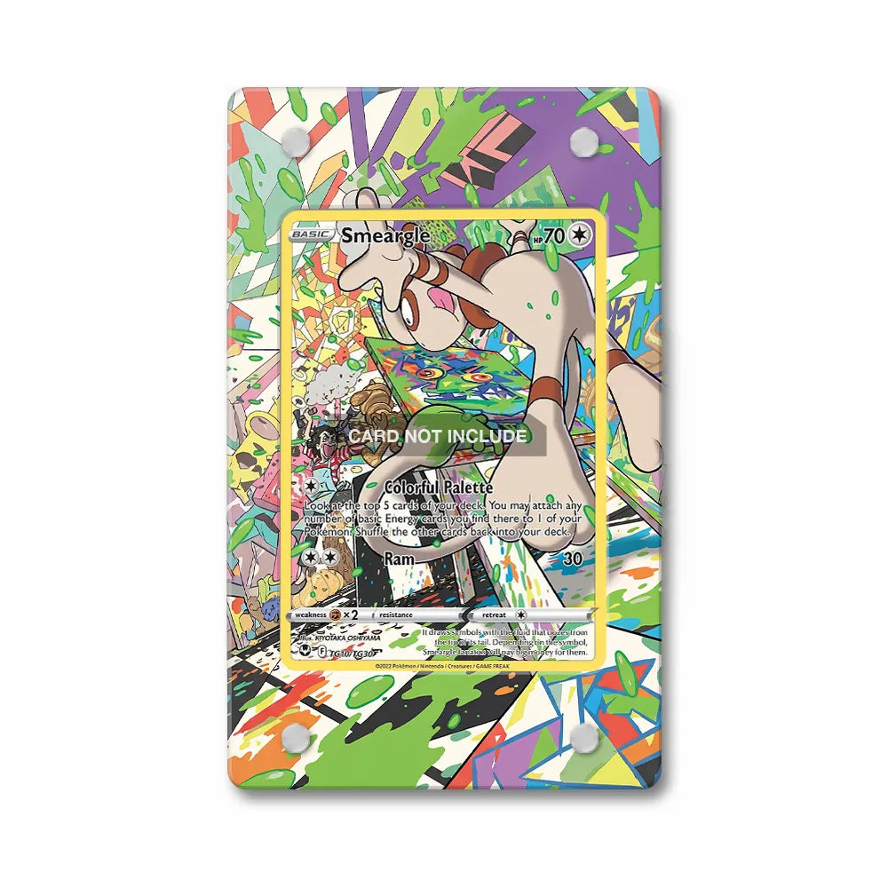 Smeargle TG10-TG30 Trainer Gallery Silver Tempest Extended Art Display Cases - PSA Slab Case - Front View