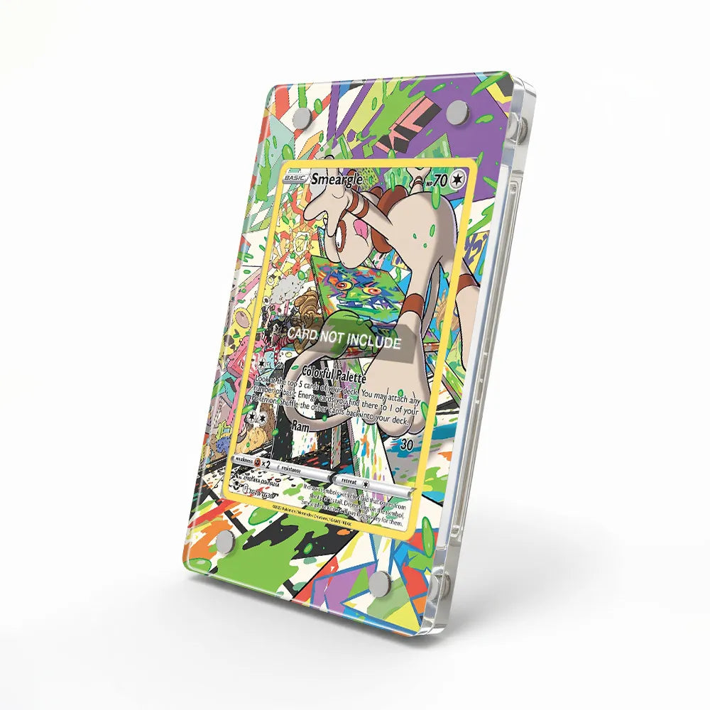 Smeargle TG10-TG30 Trainer Gallery Silver Tempest Extended Art Display Cases - Magnetic Case - Side View