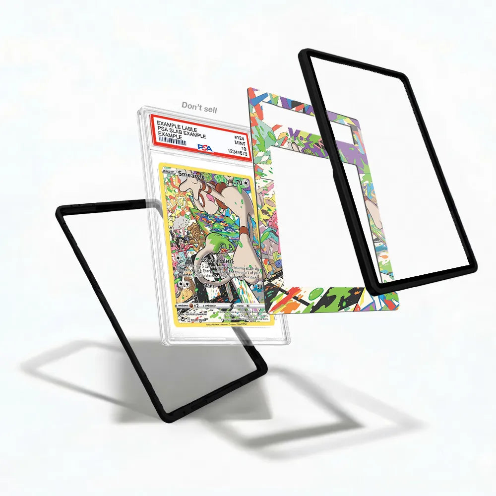 Smeargle TG10-TG30 Trainer Gallery Silver Tempest Extended Art Display Cases - PSA Slab Case - Detail View