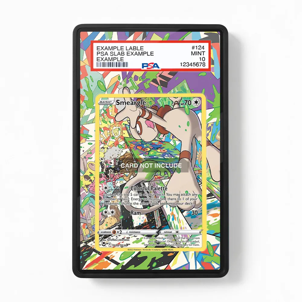 Smeargle TG10-TG30 Trainer Gallery Silver Tempest Extended Art Display Cases - PSA Slab Case - Front View