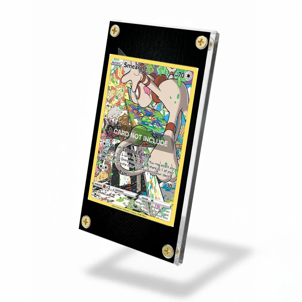 Smeargle TG10-TG30 Trainer Gallery Silver Tempest Extended Art Display Cases - Screws Case - Side View