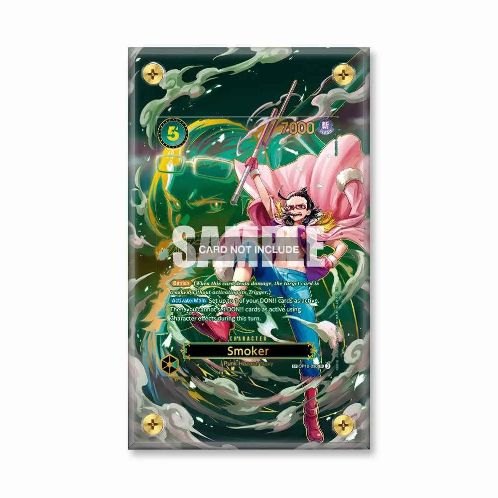 Smoker OP10-030 R Parallel Alternate Art One Piece Cards Custom Art Display Cases - Screws Case - Front View