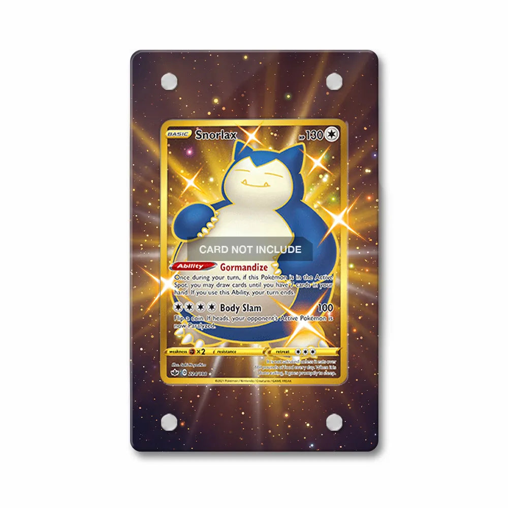 Snorlax 224-198 UR Gold Rare Chilling Reign Extended Art Display Cases - Magnetic Case - Front View