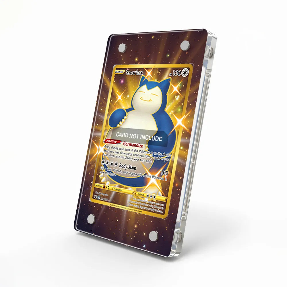Snorlax 224-198 UR Gold Rare Chilling Reign Extended Art Display Cases - Magnetic Case - Side View