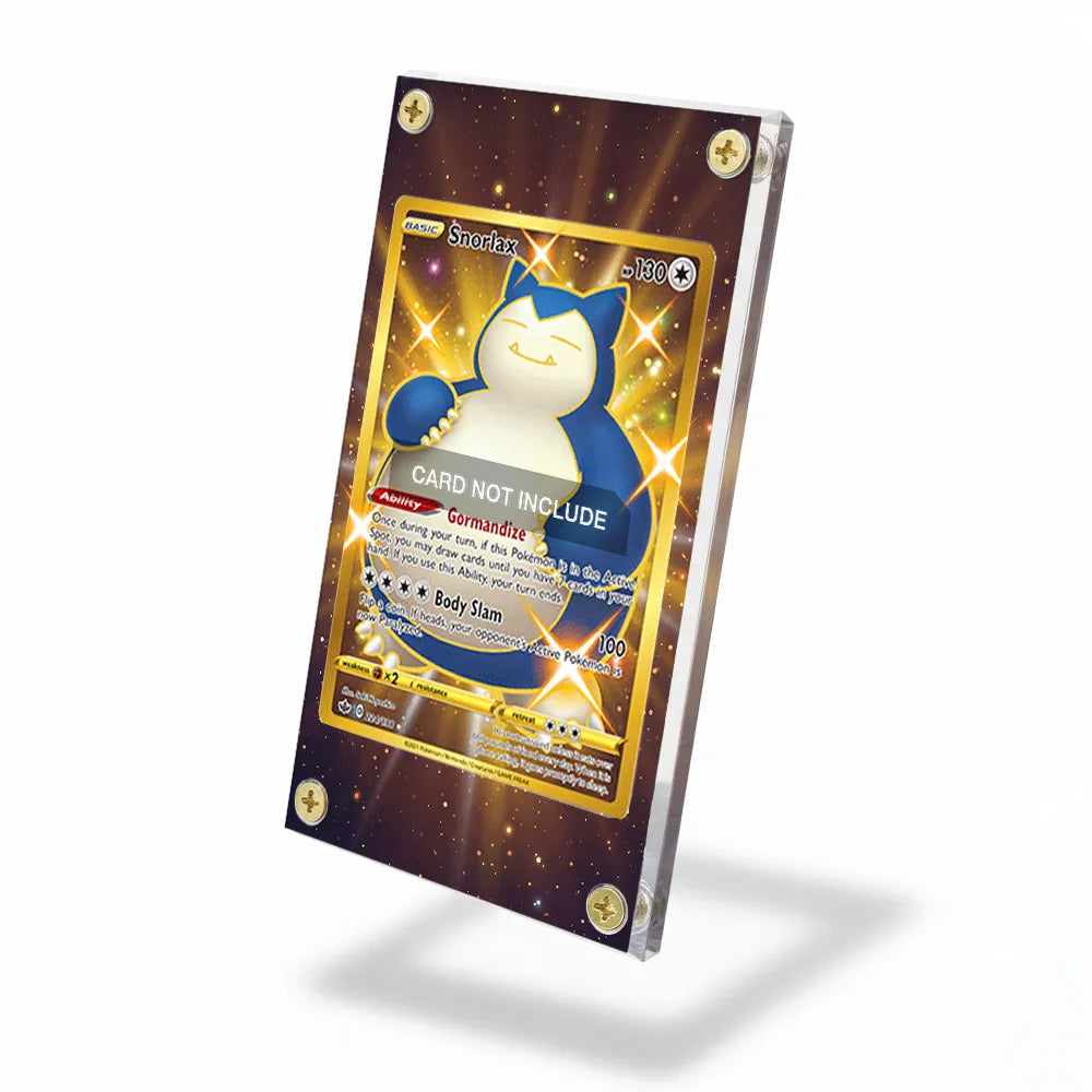 Snorlax 224-198 UR Gold Rare Chilling Reign Extended Art Display Cases - Screws Case - Side View