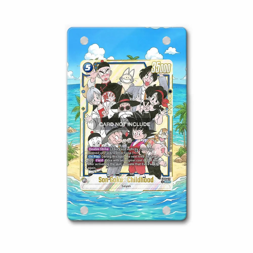 SonGoku Childhood FB06-119 Battle Dragon Ball Cards Custom Art Display Cases - Magnetic Case - Front View