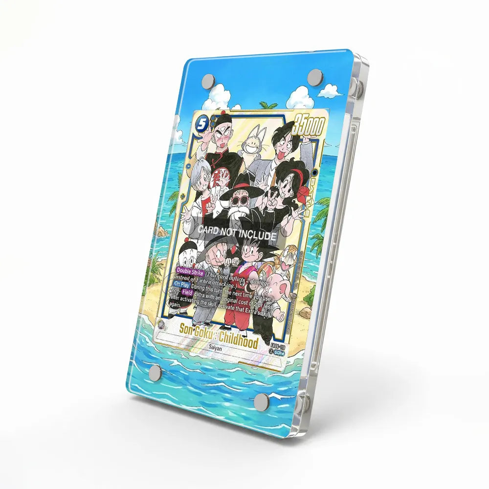 SonGoku Childhood FB06-119 Battle Dragon Ball Cards Custom Art Display Cases - Magnetic Case - Side View