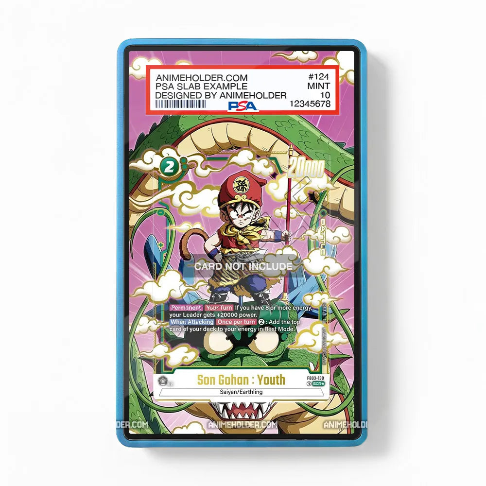 Son Gohan  Youth FB03-139 Draft Box 03 Dragon Ball Cards Custom Art Display Cases - PSA Slab Case - Front View