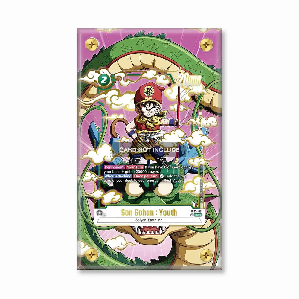 Son Gohan  Youth FB03-139 Draft Box 03 Dragon Ball Cards Custom Art Display Cases - Screws Case - Front View