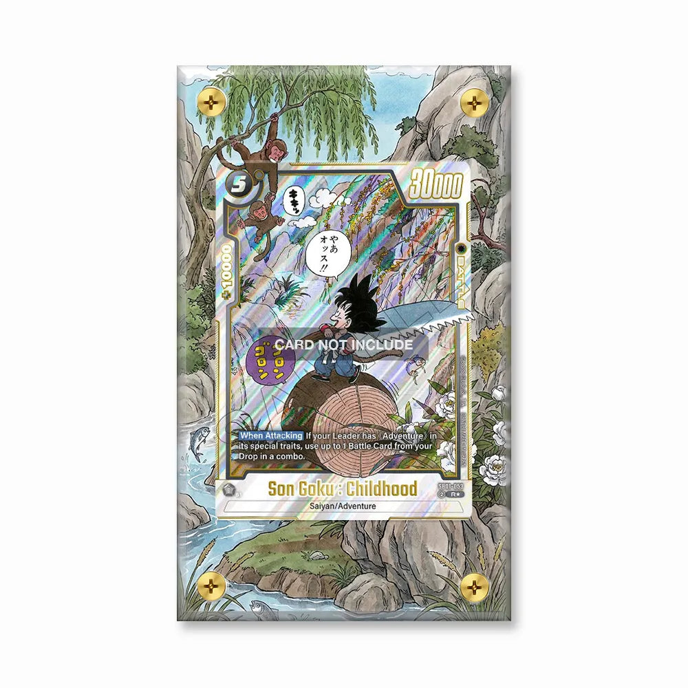 Son Goku Childhood B01-053 Bardock Extended Art Display Cases - Screws Case - Front View