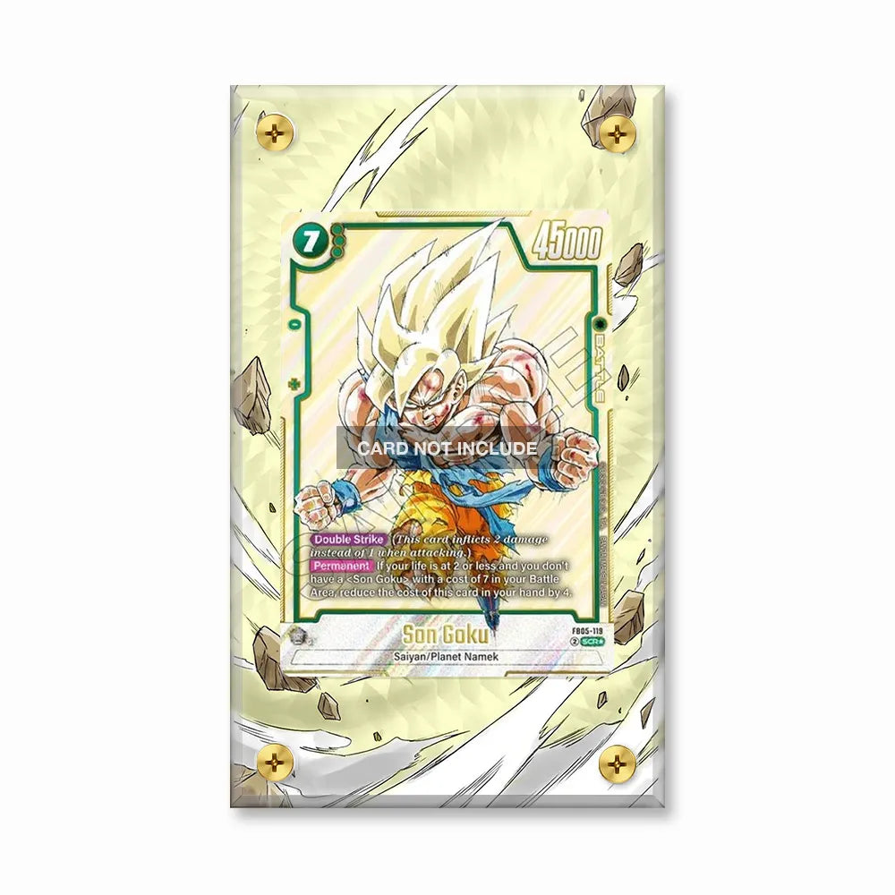 Son Goku FB05-119 DBS FW Pokemon Cards Custom Art Display Cases - Screws Case - Front View