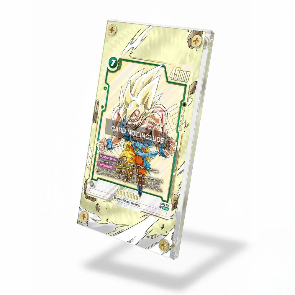 Son Goku FB05-119 DBS FW Pokemon Cards Custom Art Display Cases - Screws Case - Side View