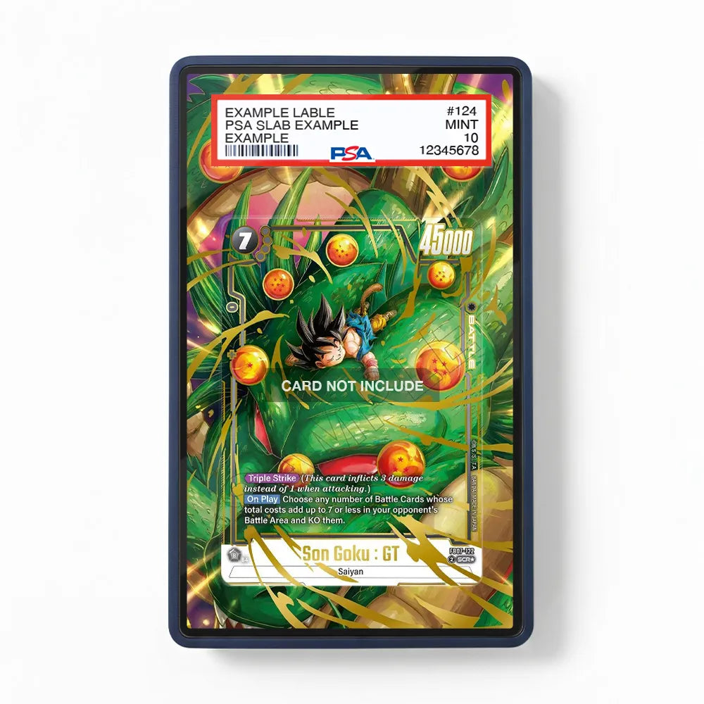 Son Goku GT FB07-122 DBS Fusion World Extended Art Display Cases - PSA Slab Case - Front View