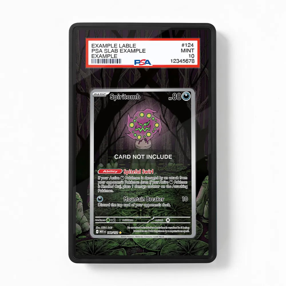 Spiritomb 148-132 Mega Evolution Secret Rare Extended Art Display Cases - PSA Slab Case - Front View