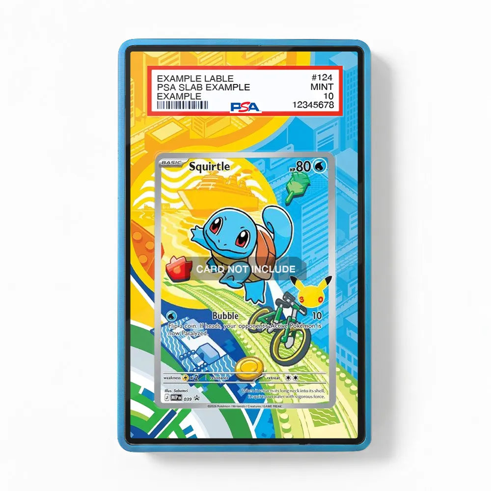 Squirtle 039 Promo MEP Extended Art Display Cases - PSA Slab Case - Front View