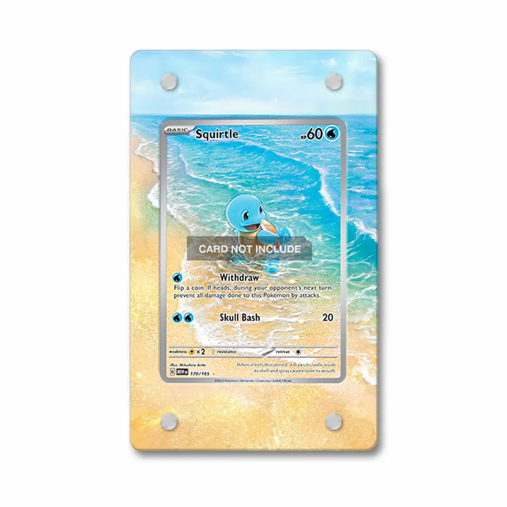 Squirtle 170-165 IR AR Pokemon 151 Extended Art Display Cases - PSA Graded Guard Case - Front View