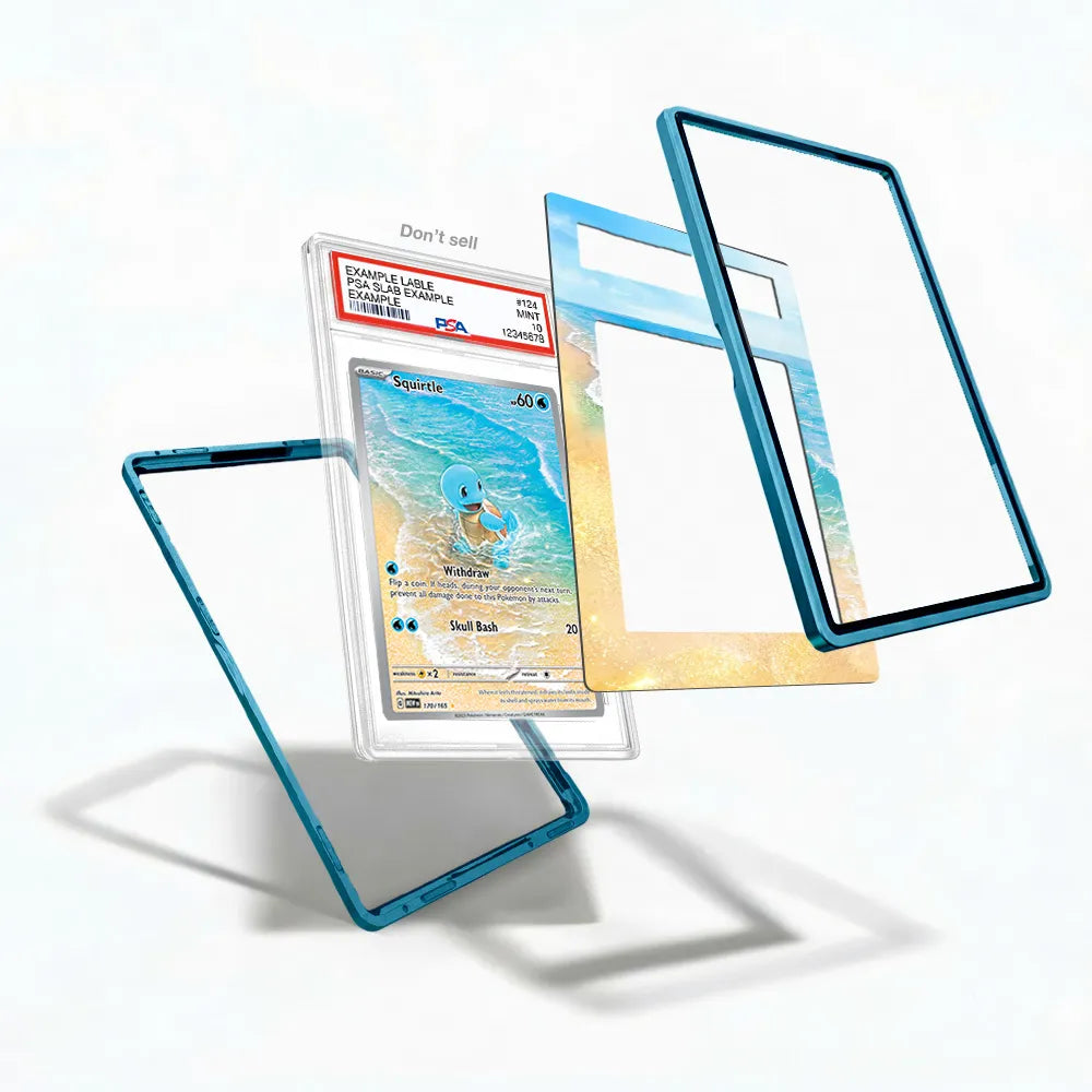 Squirtle 170-165 IR AR Pokemon 151 Extended Art Display Cases - PSA Slab Case - Detail View