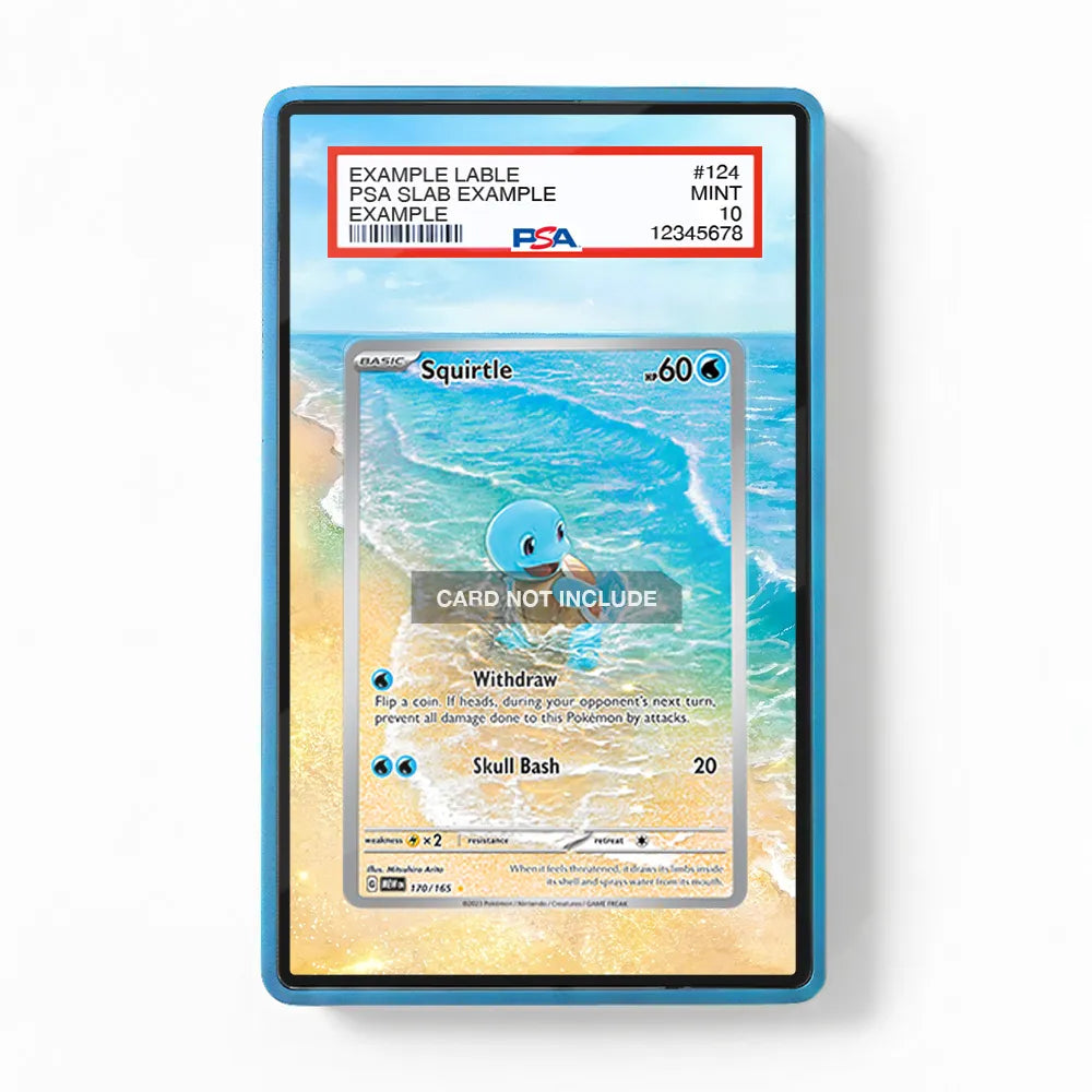 Squirtle 170-165 IR AR Pokemon 151 Extended Art Display Cases - PSA Graded Guard Case - Front View