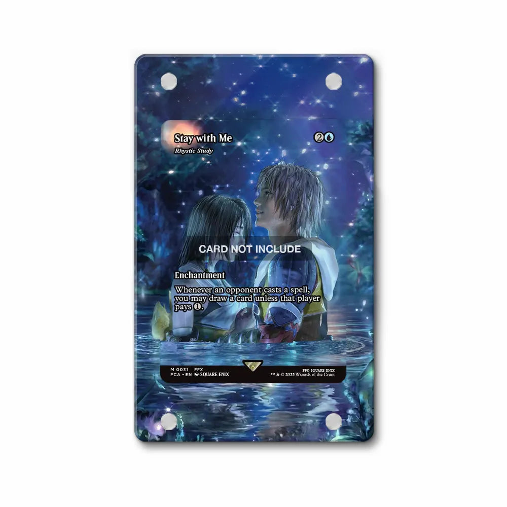 Stay with Me M 0031 FFX Pokemon Cards Custom Art Display Cases - Magnetic Case - Front View