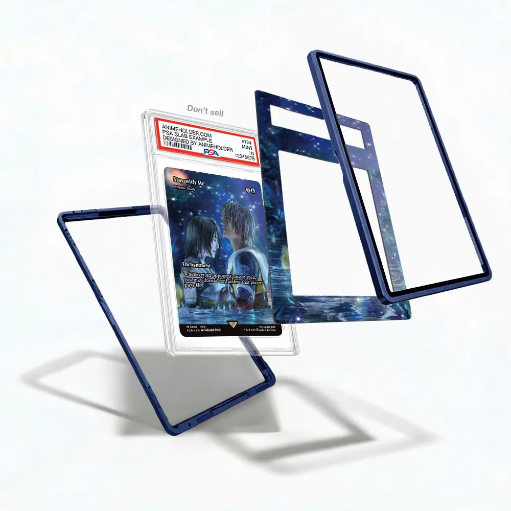 Stay with Me M 0031 FFX Pokemon Cards Custom Art Display Cases - PSA Slab Case - Detail View