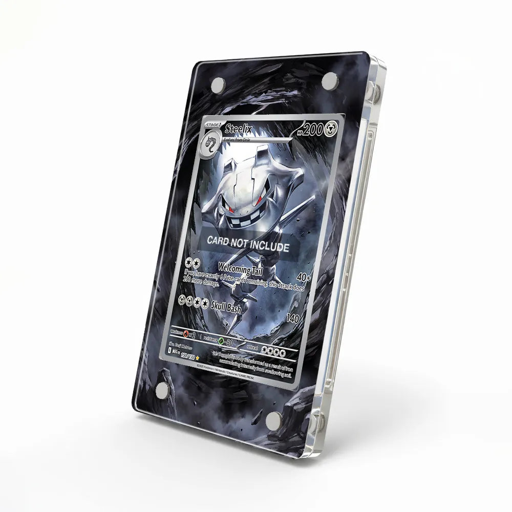 Steelix 0150-132 M1 Mega Evolution Extended Art Display Cases - Magnetic Case - Side View