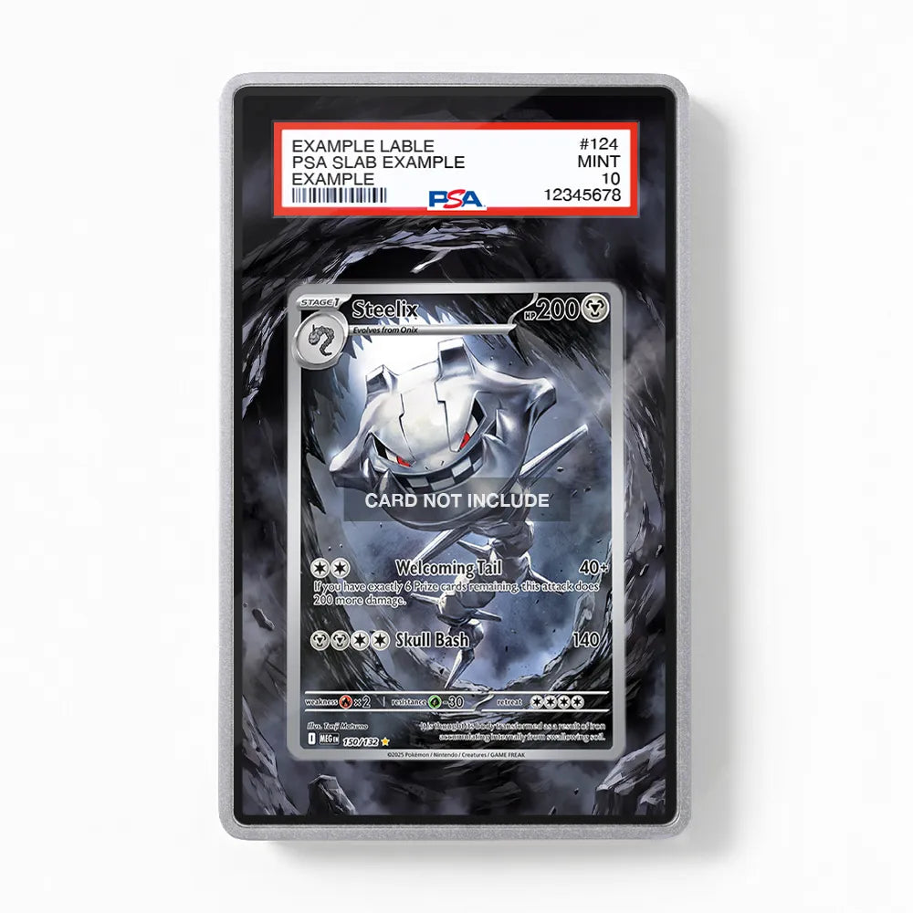 Steelix 0150-132 M1 Mega Evolution Extended Art Display Cases - PSA Slab Case - Front View