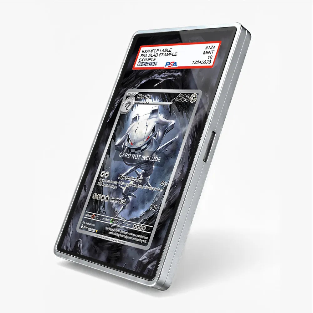 Steelix 0150-132 M1 Mega Evolution Extended Art Display Cases - PSA Slab Case - Side View