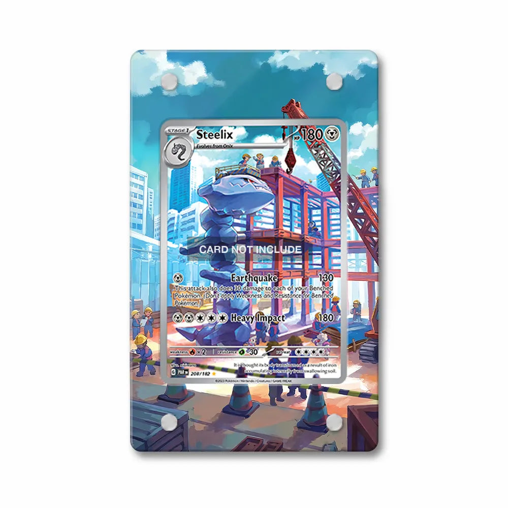 Steelix 208-182 IR AR Paradox Rift Extended Art Display Cases - PSA Slab Case - Front View