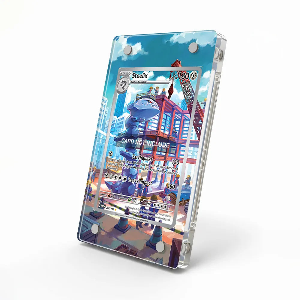 Steelix 208-182 IR AR Paradox Rift Extended Art Display Cases - Magnetic Case - Side View