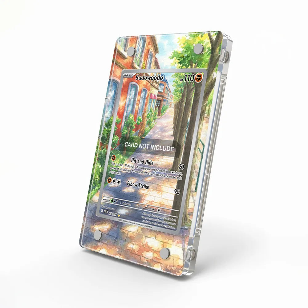 Sudowoodo 219-193 IR AR Paldea Evolved Extended Art Display Cases - Magnetic Case - Side View