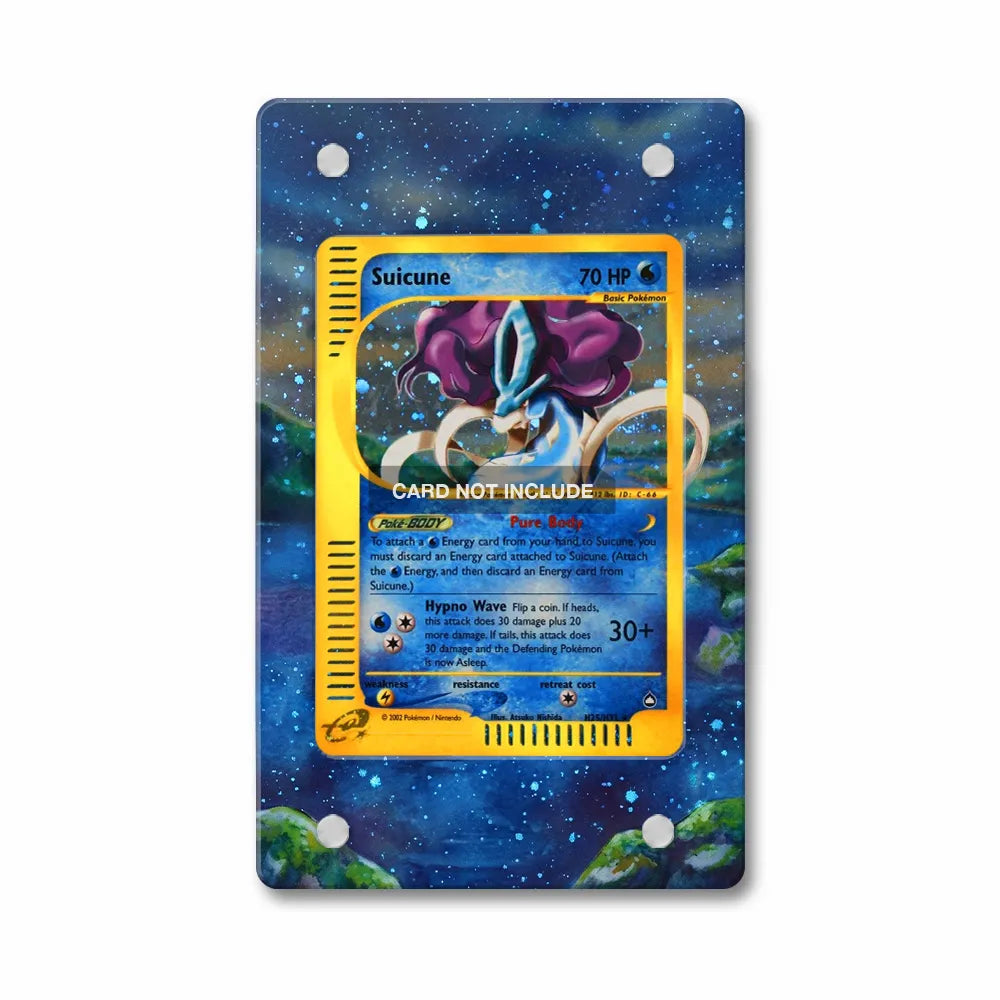 Suicune H25-H32 Holo Aquapolis Extended Art Display Cases - PSA Slab Case - Front View