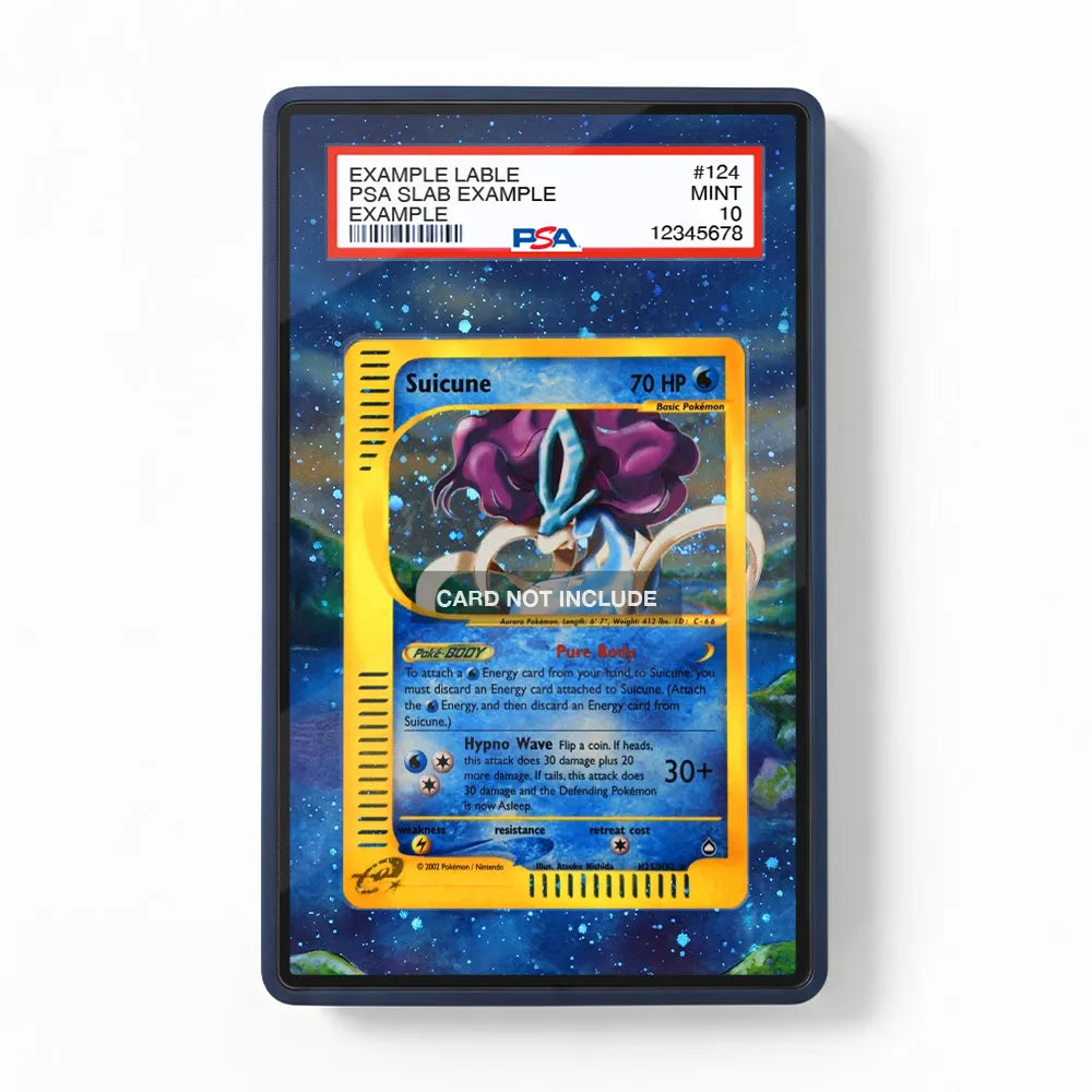 Suicune H25-H32 Holo Aquapolis Extended Art Display Cases - PSA Slab Case - Front View