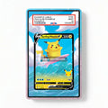 Surfing Pikachu V 008-025 25th Anniversary Celebrations Extended Art Display Cases - PSA Slab Case - Front View