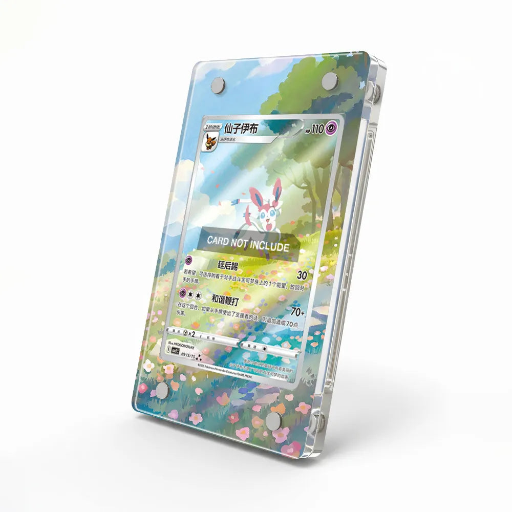 Sylveon 0915-15 Gem Pack 2 Chinese Exclusive Extended Art Display Cases - Magnetic Case - Side View