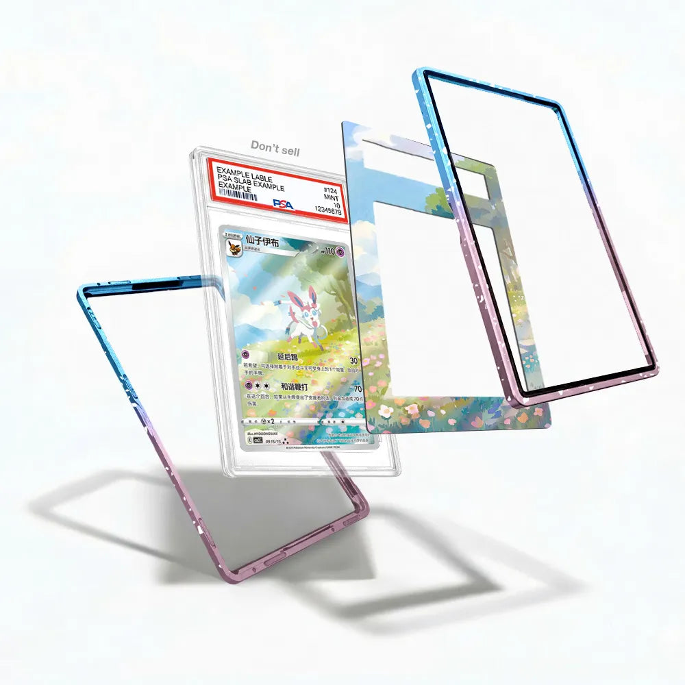 Sylveon 0915-15 Gem Pack 2 Chinese Exclusive Extended Art Display Cases - PSA Slab Case - Detail View