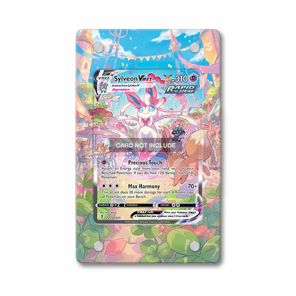 Sylveon VMAX 212-203 Evolving Skies Extended Art Display Cases - PSA Slab Case - Front View