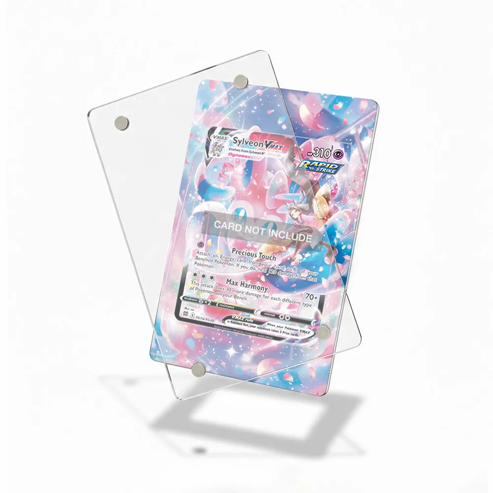 Sylveon VMAX TG15 Trainer Gallery Brilliant Stars Extended Art Display Cases - Magnetic Case - Detail View