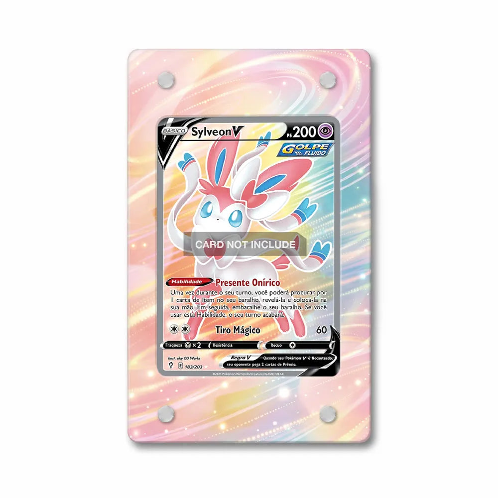 Sylveon V Secret Rare SR Evolving Skies Extended Art Display Cases - PSA Slab Case - Front View