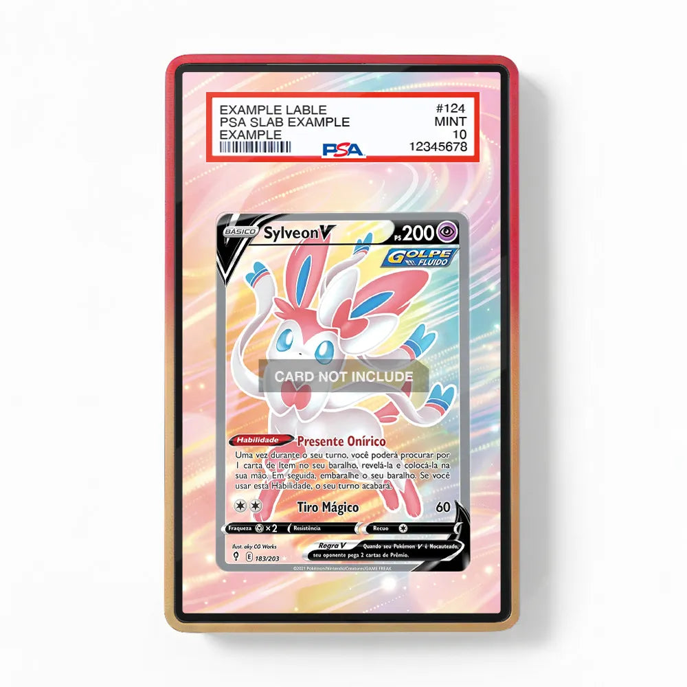 Sylveon V Secret Rare SR Evolving Skies Extended Art Display Cases - PSA Slab Case - Front View