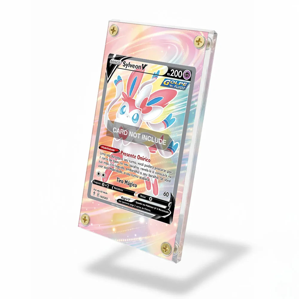 Sylveon V Secret Rare SR Evolving Skies Extended Art Display Cases - Screws Case - Side View