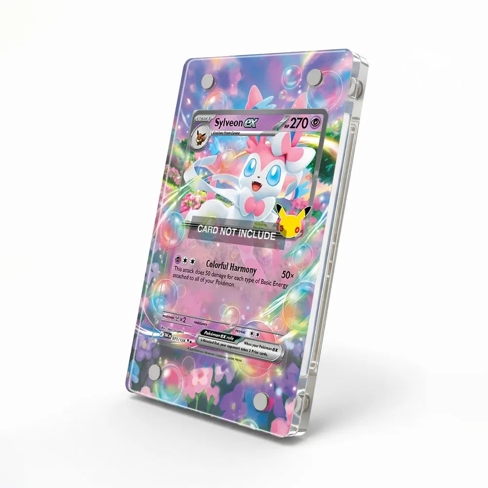Sylveon ex 071-128 SR 30C 30th Anniversary Extended Art Display Cases - Magnetic Case - Side View