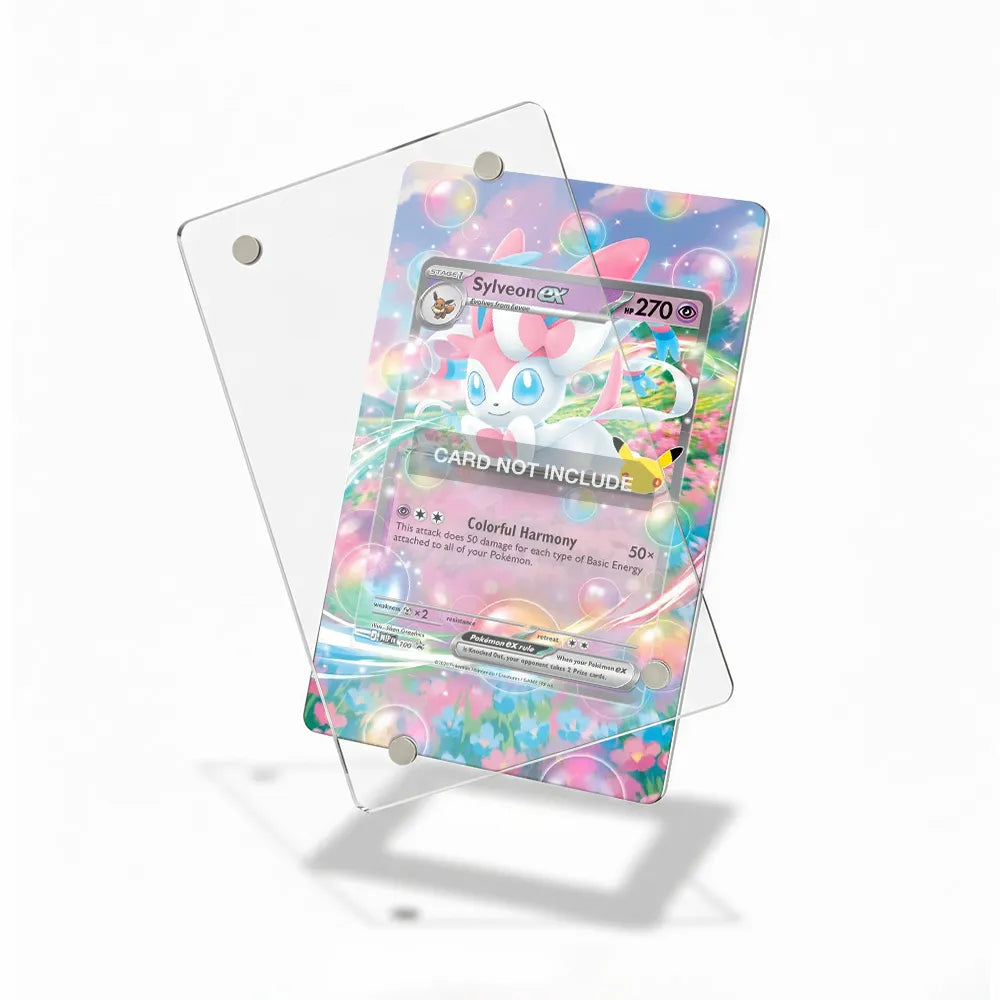 Sylveon ex 100 Promo MEP 30th Anniversary Extended Art Display Cases - Magnetic Case - Detail View