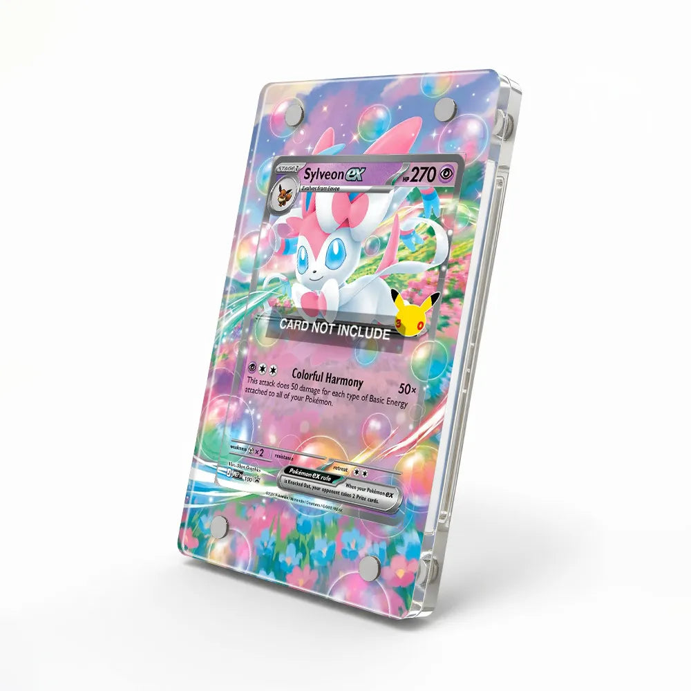 Sylveon ex 100 Promo MEP 30th Anniversary Extended Art Display Cases - Magnetic Case - Side View